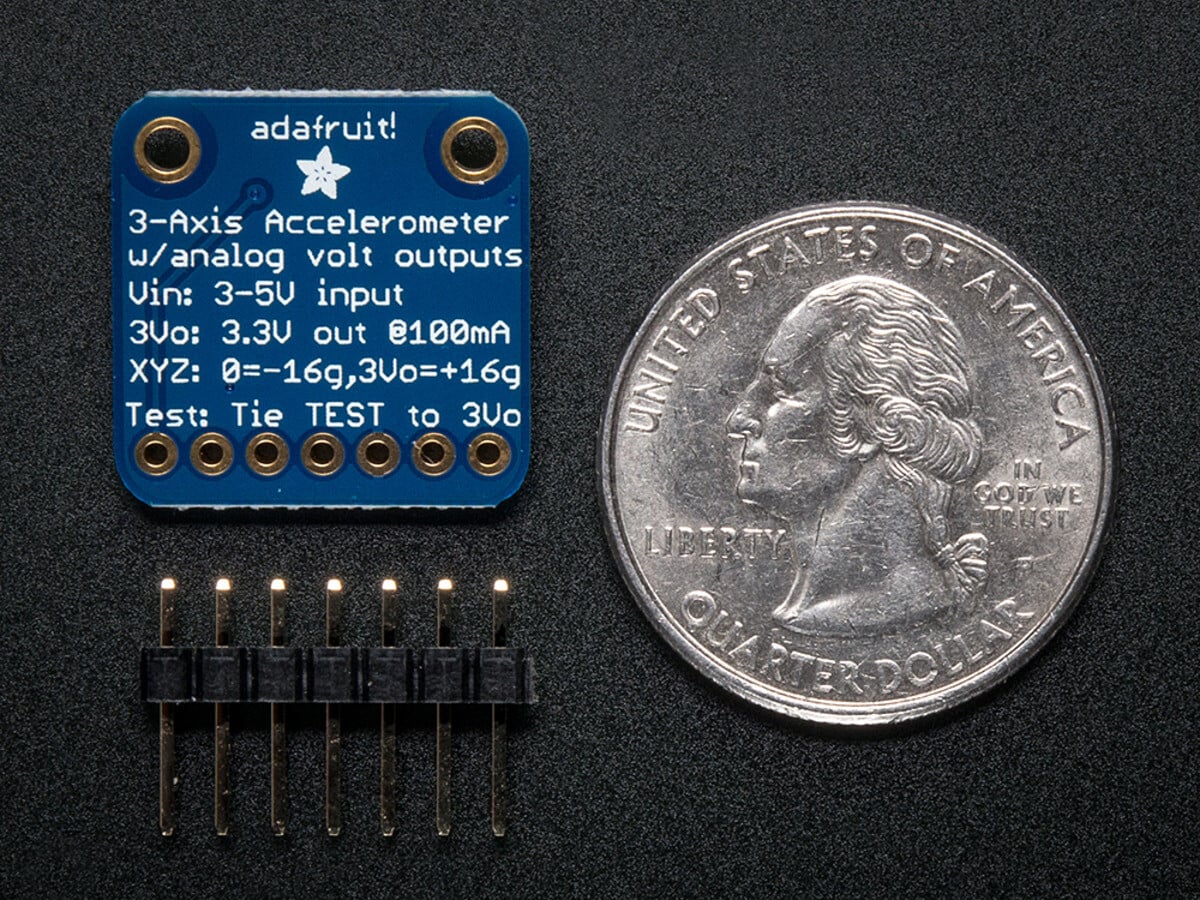 Adafruit ADXL326 - Triple-axis akselerometer med 5V strømforsyning (+-16g analog udgang) 1018
