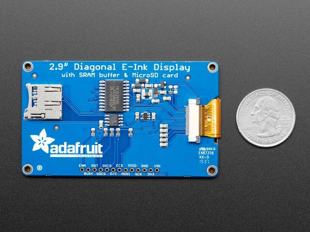Adafruit 2,9 Zoll EInk Display Breakout Red Black White THINK INK 1028
