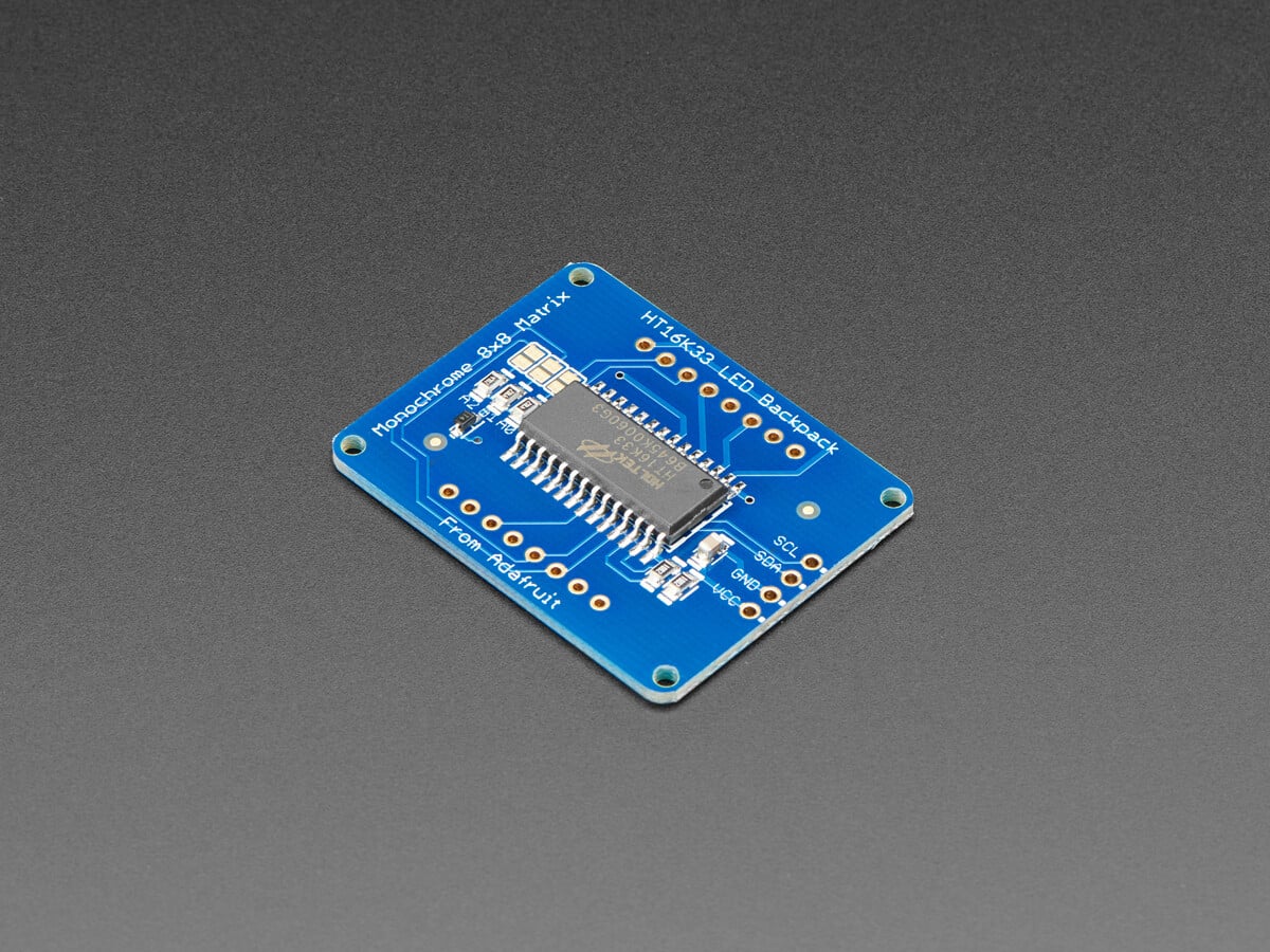 Adafruit 1,2 Zoll 8x8 LED Matrix Backpack HT16K33 I2C LED-driver 1048