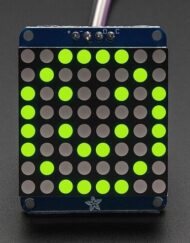 Adafruit Small 1,2 Zoll 8x8 LED-Matrix mit I2C-Rucksack Gul/Grøn für Arduino 1051