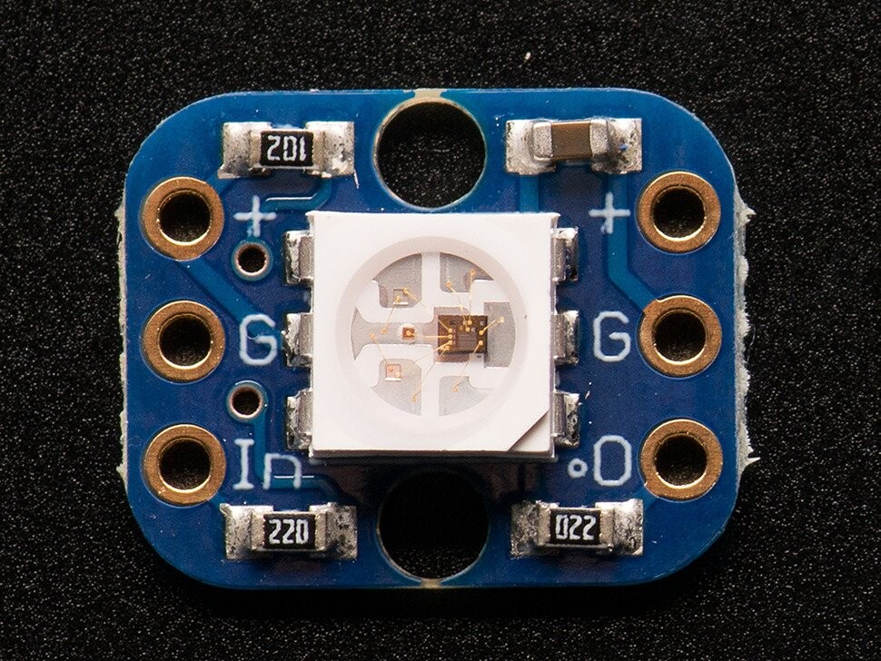 Adafruit Breadboard-kompatibel RGB Smart NeoPixel pakke af 4 1312
