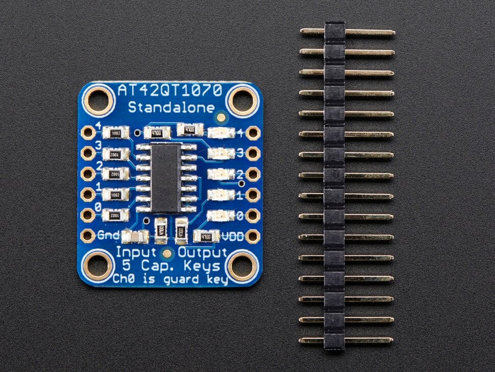 Adafruit Standalone 5-Pad Kapassitiv Berøringssensor Breakout AT42QT1070 1362