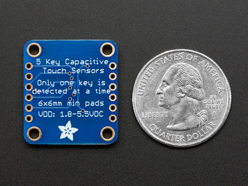 Adafruit Standalone 5-Pad Kapassitiv Berøringssensor Breakout AT42QT1070 1362
