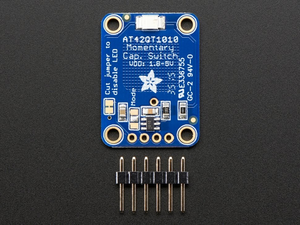 Adafruit Selvnøgle Momentary Kapacitiv Touch Sensor Breakout - AT42QT1010 1374