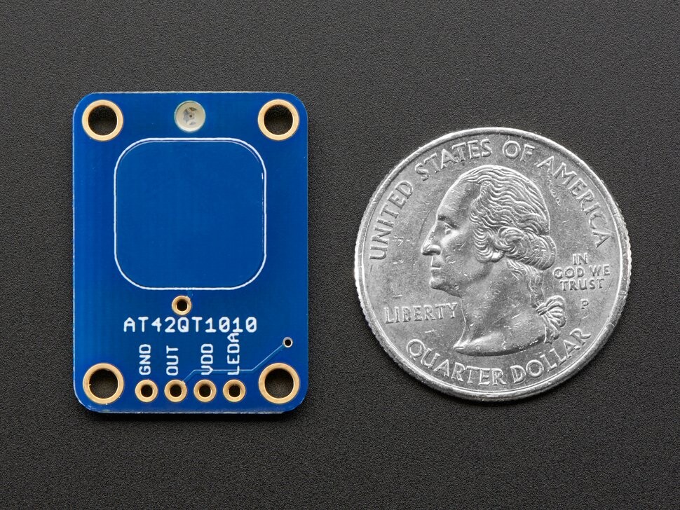Adafruit Selvnøgle Momentary Kapacitiv Touch Sensor Breakout - AT42QT1010 1374
