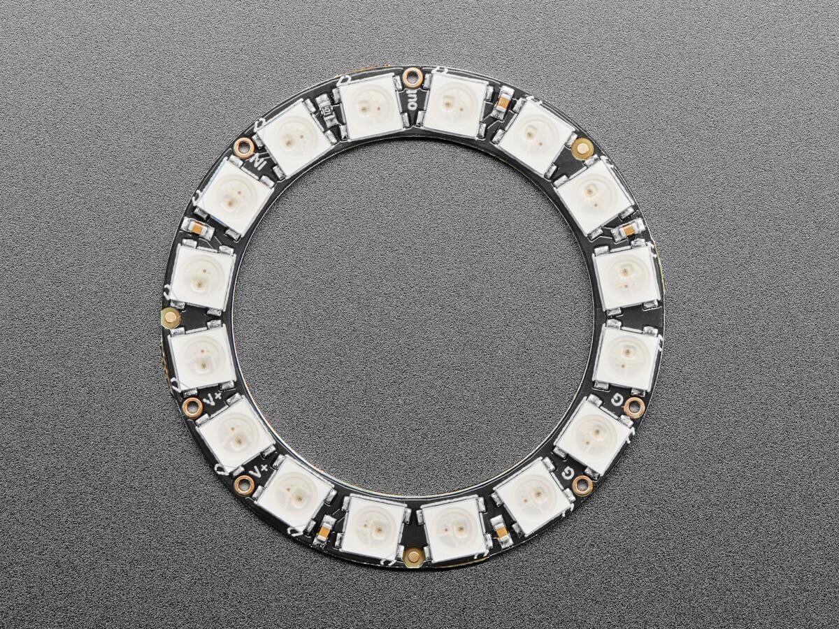 Adafruit NeoPixel Ring med 16x 5050 RGB LED og integrerede drivere 1463