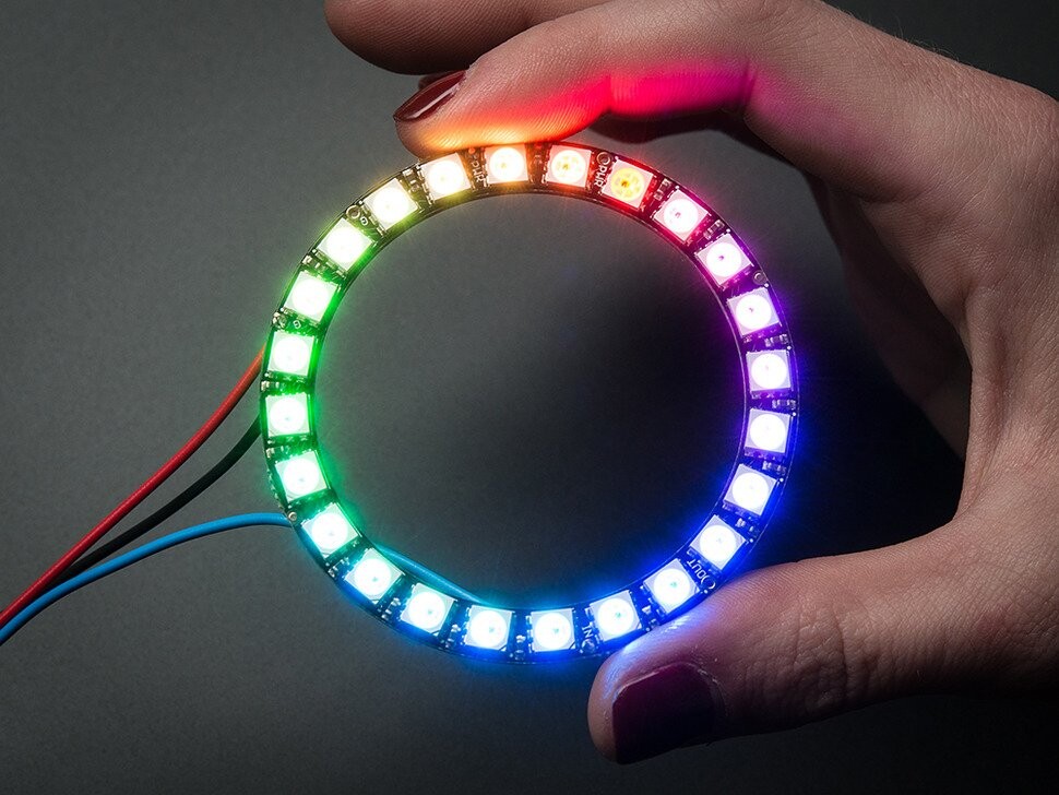 Adafruit NeoPixel Ring med 24x 5050 RGB LED og integrerede drivere 1586