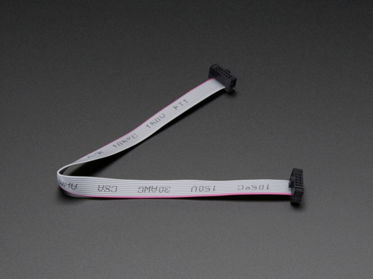 Adafruit 10-stifts 2x5 stik - Stik 1,27 mm IDC (SWD) Kabel - 150 mm langt 1675