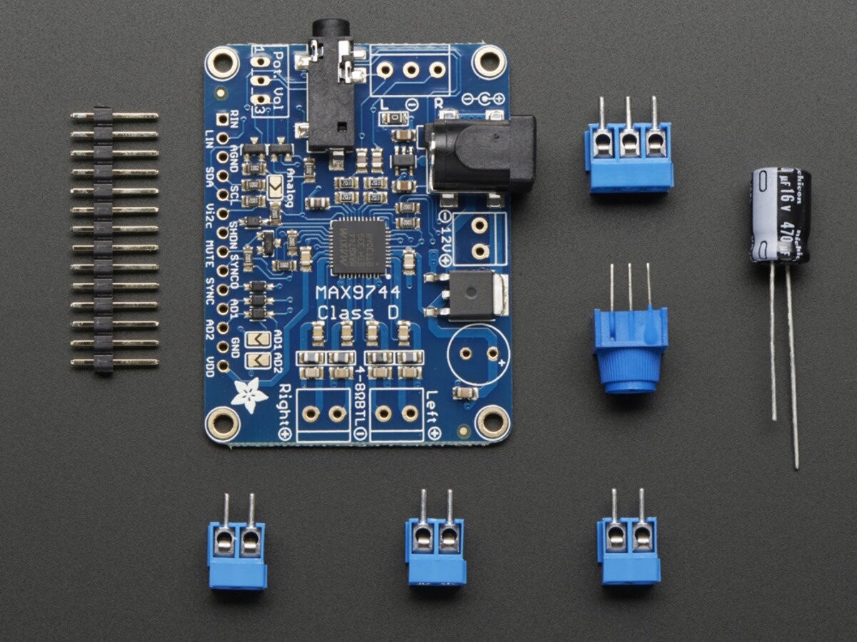 Adafruit Stereo 20W Klasse D Audioforstærker - MAX9744 1752
