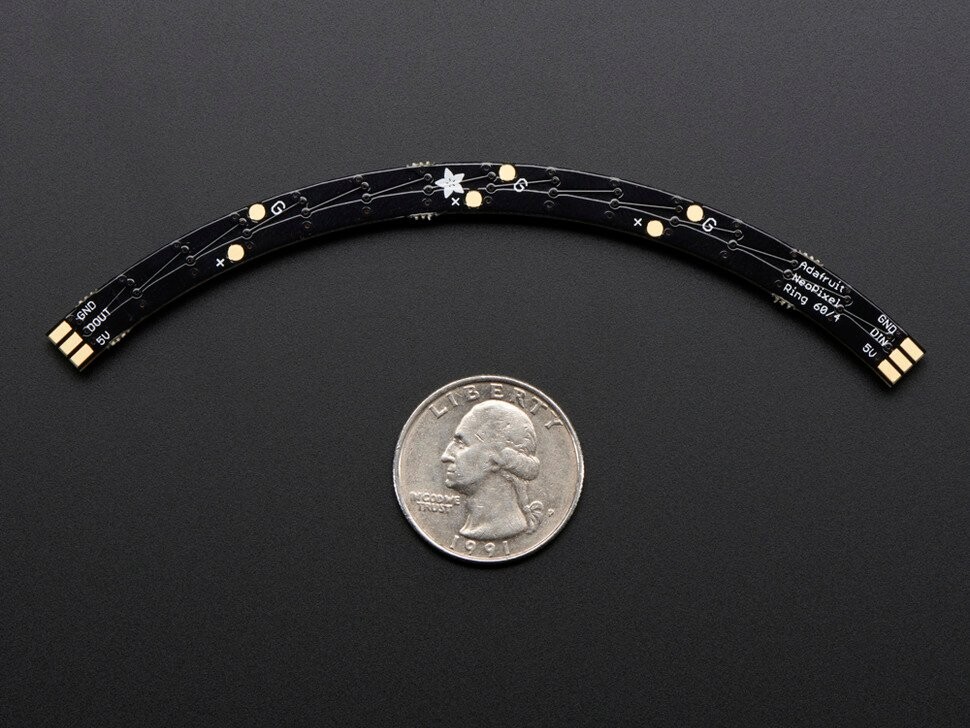 Adafruit NeoPixel 1/4 af 60 ring 5050 RGB LED med integrerede drivere 1768