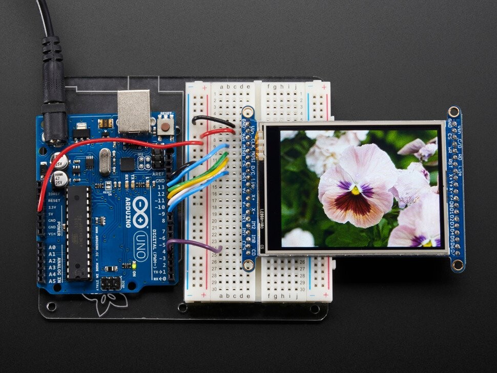 Adafruit 2,8 Zoll TFT LCD Touchscreen Breakout-kort med MicroSD-stik 1770