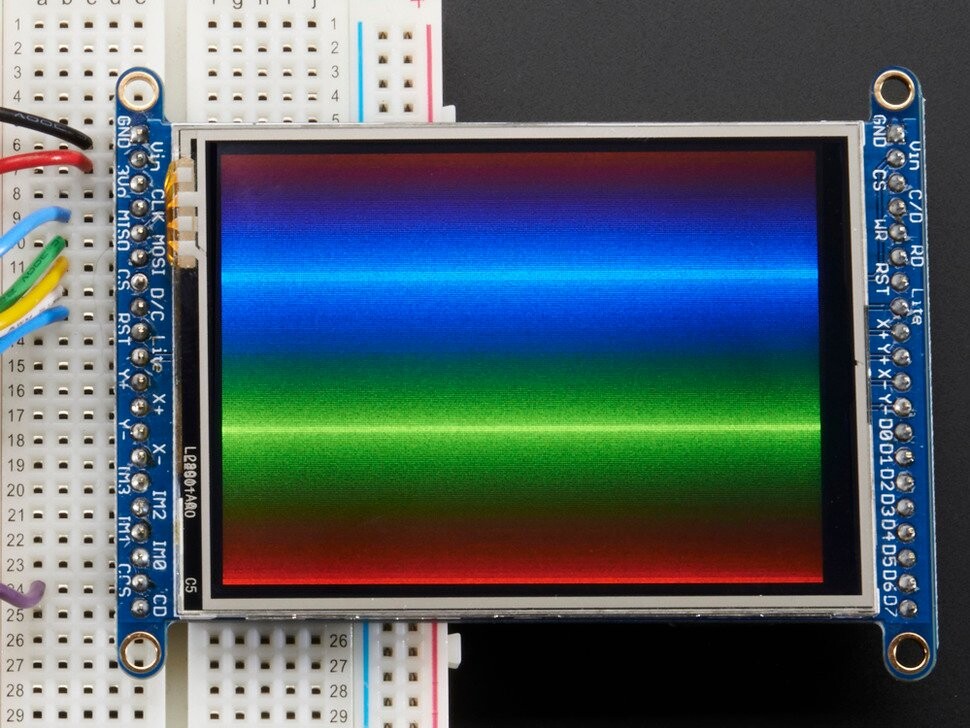 Adafruit 2,8 Zoll TFT LCD Touchscreen Breakout-kort med MicroSD-stik 1770
