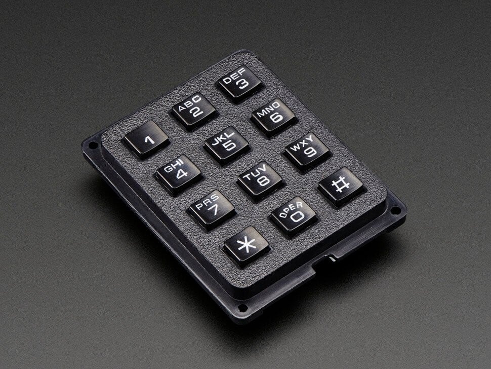 Adafruit 3x4 Telefon-stil Matrixtastatur med 12 knapper 1824
