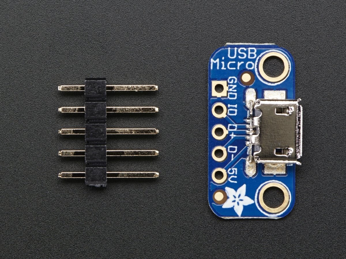 Adafruit USB Micro-B Breakout Board, Tilføjelse af USB 5V strøm til projekter 1833