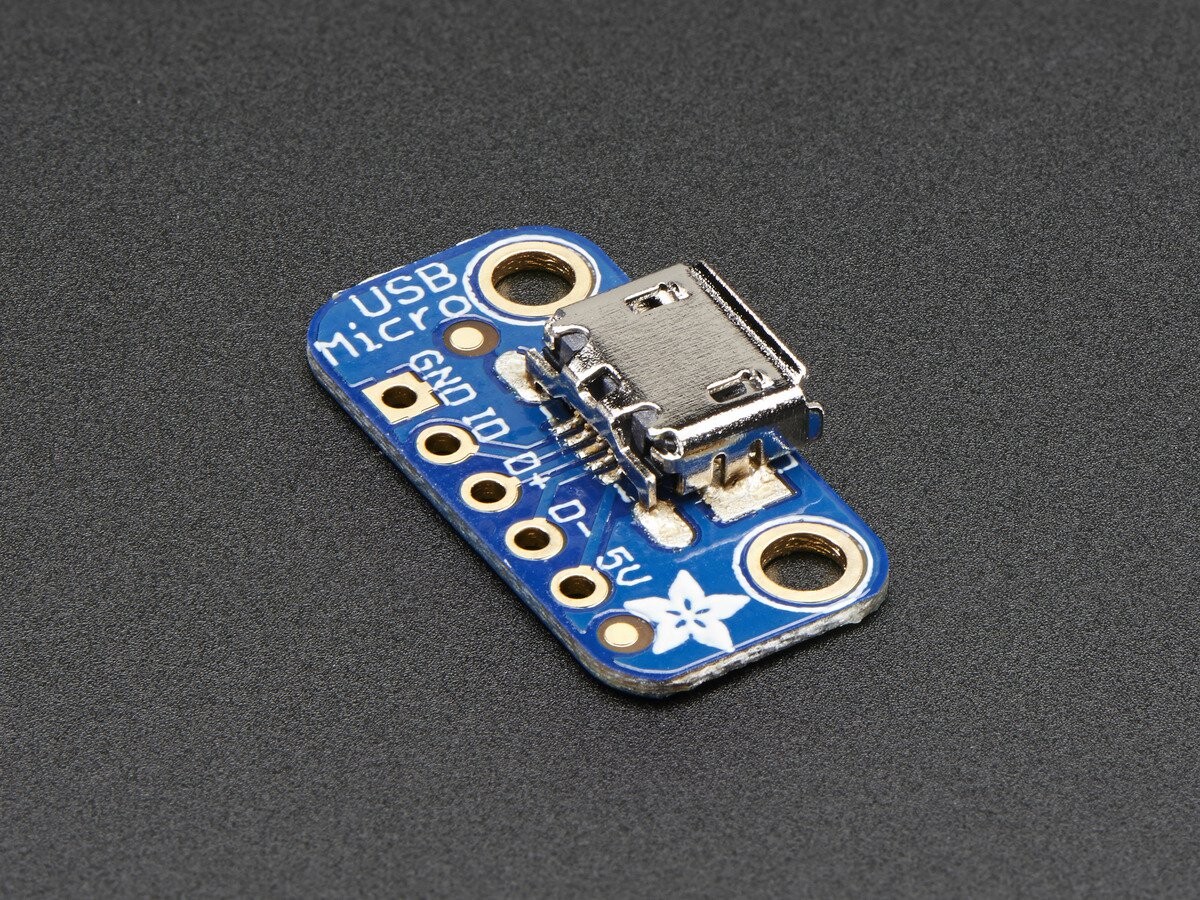 Adafruit USB Micro-B Breakout Board, Tilføjelse af USB 5V strøm til projekter 1833