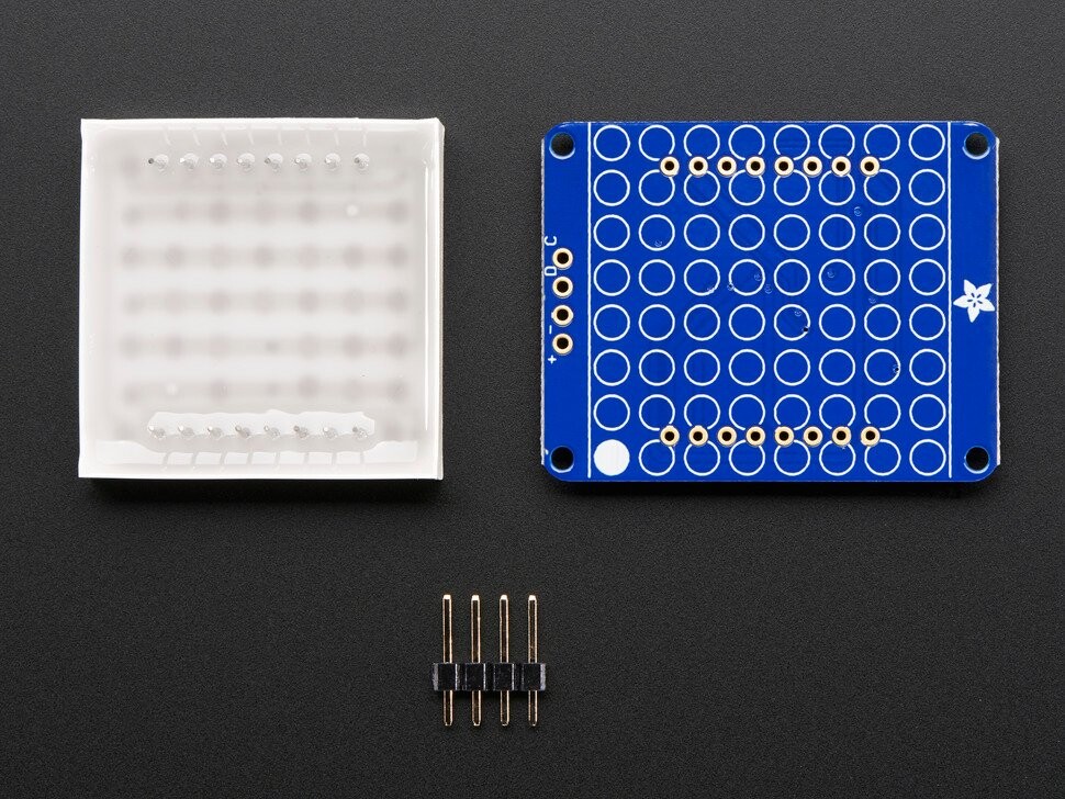 Adafruit Small 1,2 Zoll 8x8 Ultra Bright Square Amber LED-Matrix med Backpack 1854