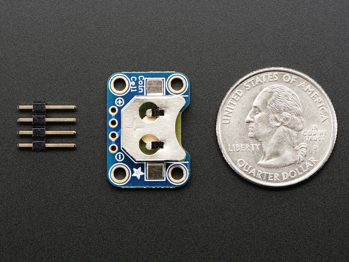 Adafruit 12 mm Coin Cell Breakout Board CR1220 Knapcellebatteriholder 1868