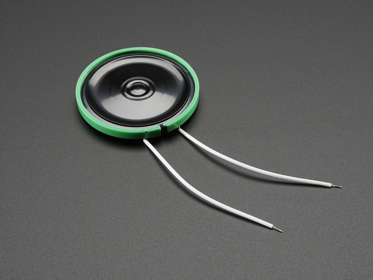 Adafruit Tynd plastik højttaler med ledninger - 8 ohm 0,25W 1891