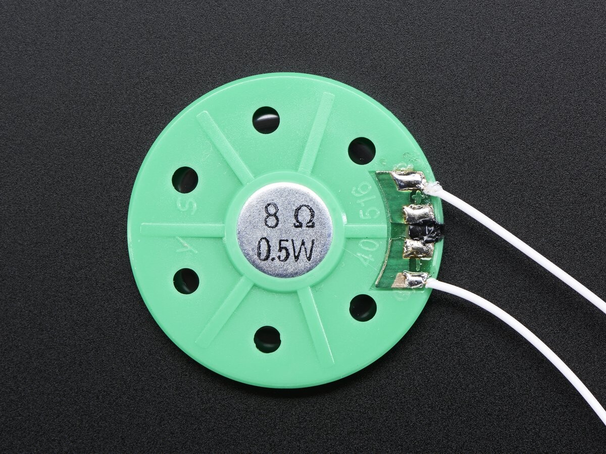 Adafruit Tynd plastik højttaler med ledninger - 8 ohm 0,25W 1891