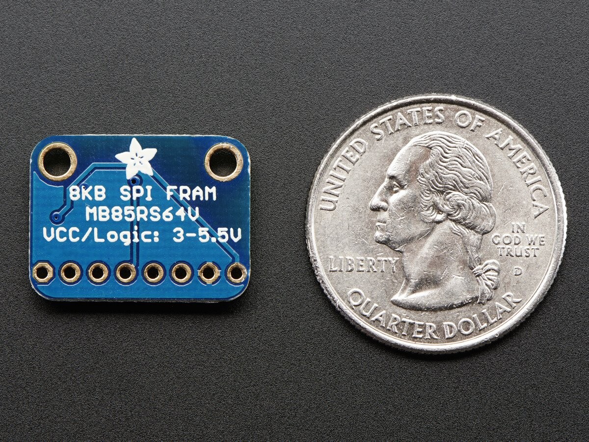 Adafruit SPI Nicht-flüchtige FRAM Breakout - 64Kbit 8KByte Speicherplads 1897