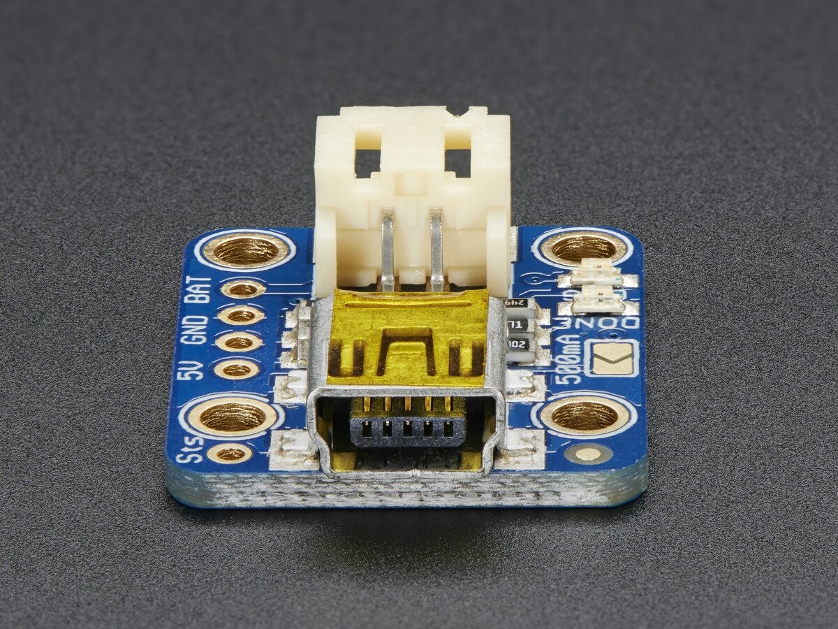 Adafruit Mini Lipo USB LiIon LiPoly oplader med Mini-B USB stik til 3.7V/4.2V genopladeligt batteri 1905