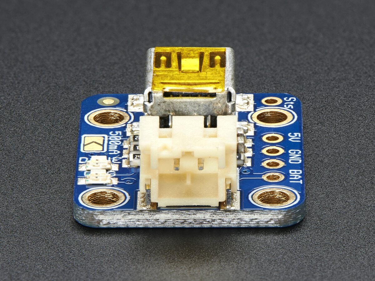 Adafruit Mini Lipo USB LiIon LiPoly oplader med Mini-B USB stik til 3.7V/4.2V genopladeligt batteri 1905