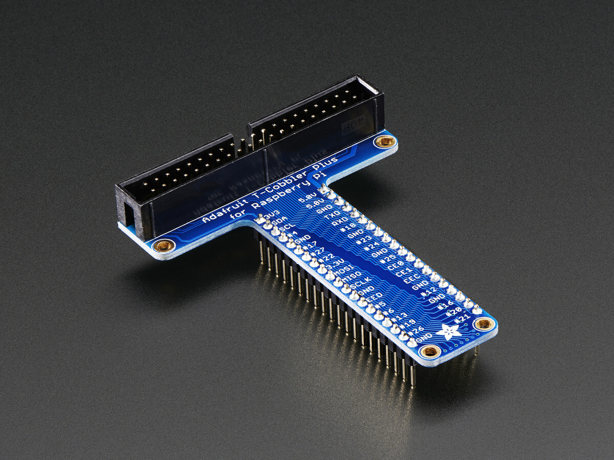 Adafruit Sammenbygget Pi T-Cobbler Plus - GPIO Breakout - Pi A+, B+, Pi 2, Pi 3, Zero 2028
