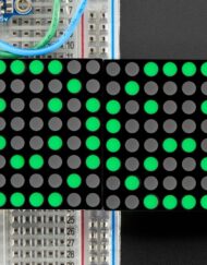 Adafruit 1,2 Zoll 16x8 LED-Matrix med Backpack Ultra Bright Runde Grønne LEDs 2035