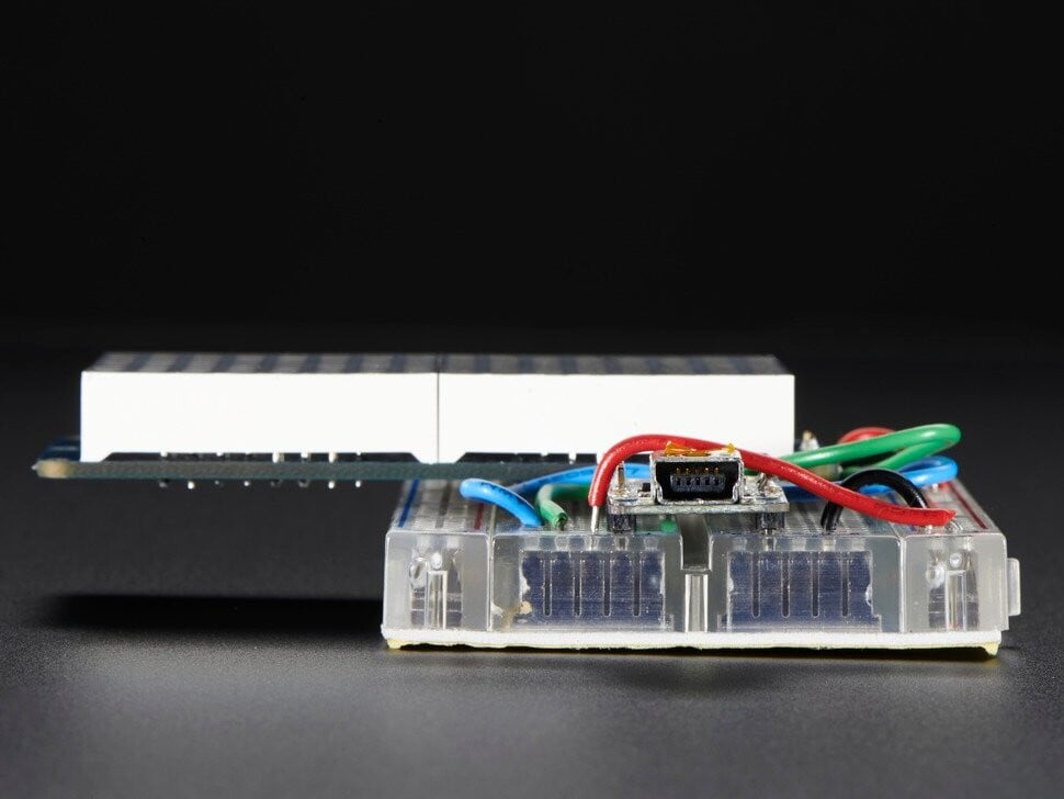 Adafruit 1,2 Zoll 16x8 LED-Matrix med Backpack Ultra Bright Runde Grønne LEDs 2035