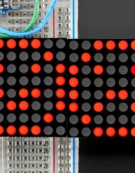 Adafruit 1,2 Zoll 16x8 LED-Matrix med Backpack Ultra Bright Runde Røde LEDs 2037