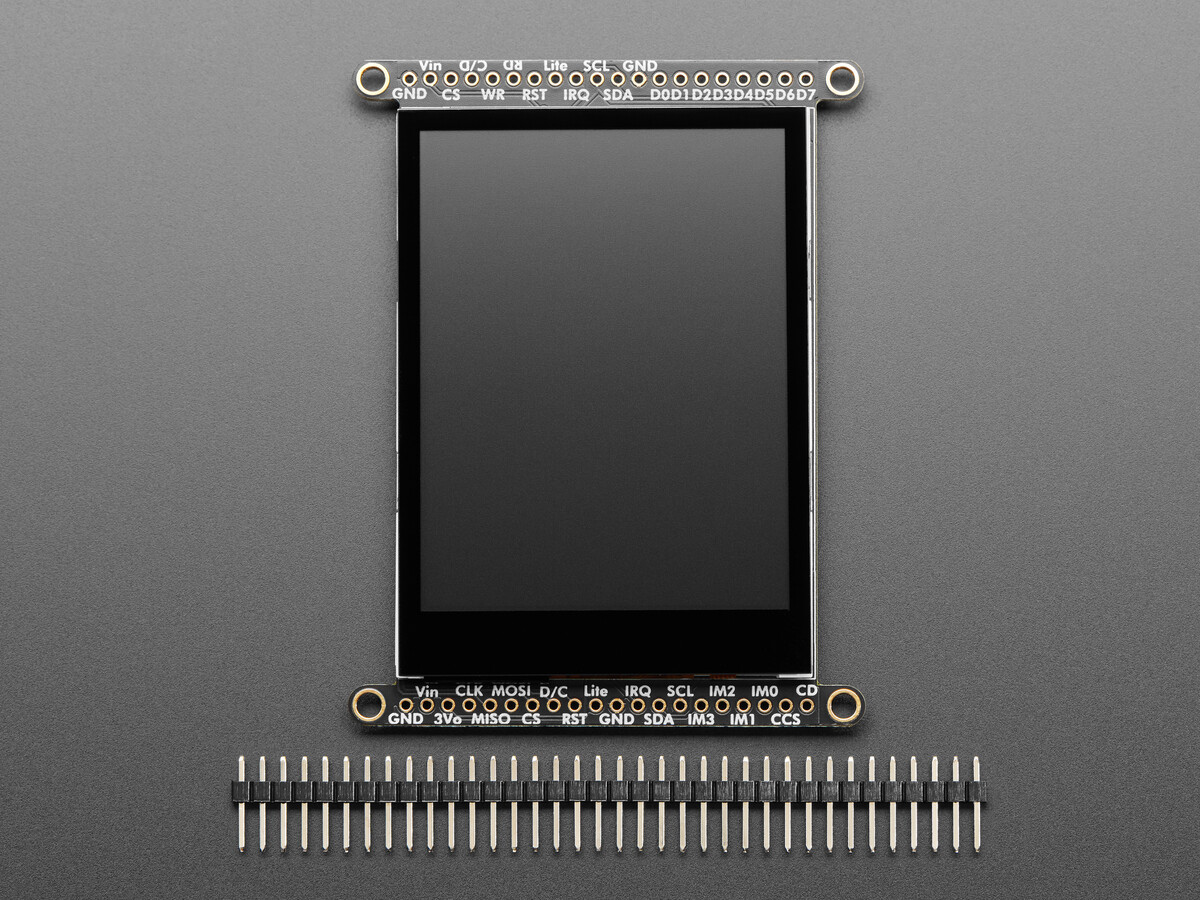 Adafruit 2,8 Zoll TFT LCD Cap Touch Breakout-kort med MicroSD-stik 2090
