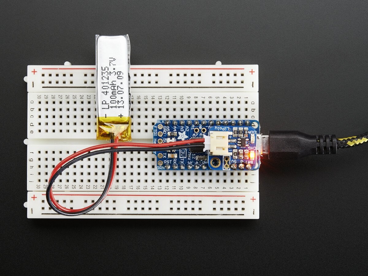 Adafruit Pro Trinket LiIon LiPoly Backpack Add-On 3.3V Printplade 2124
