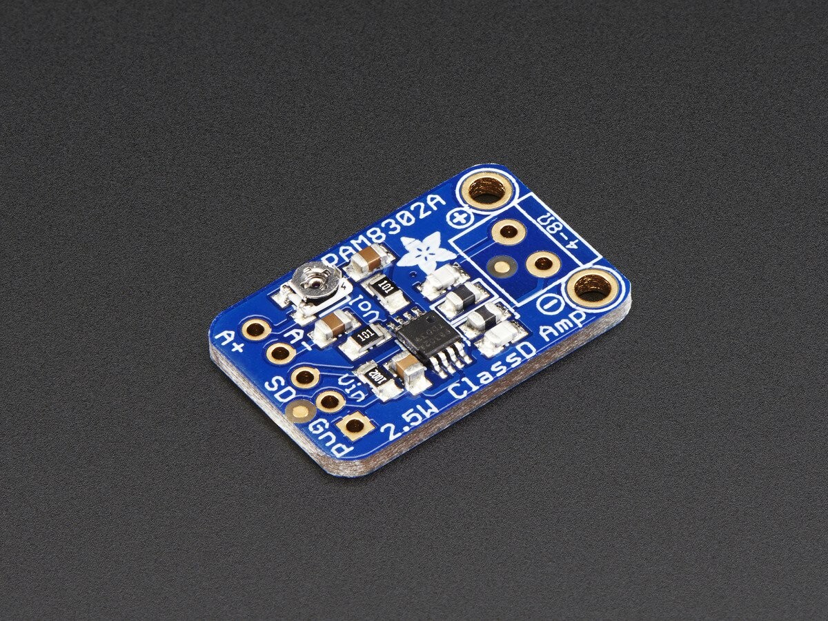 Adafruit Mono 2.5W Klasse D Audioforstærker - PAM8302, op til 2.5 Watt 2.0V-5.5VDC 2130