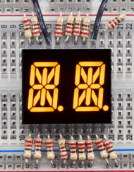 Adafruit Dual Alphanumerisk Display - Gul 0,54" Digital Højde - Pakke med 2 2154