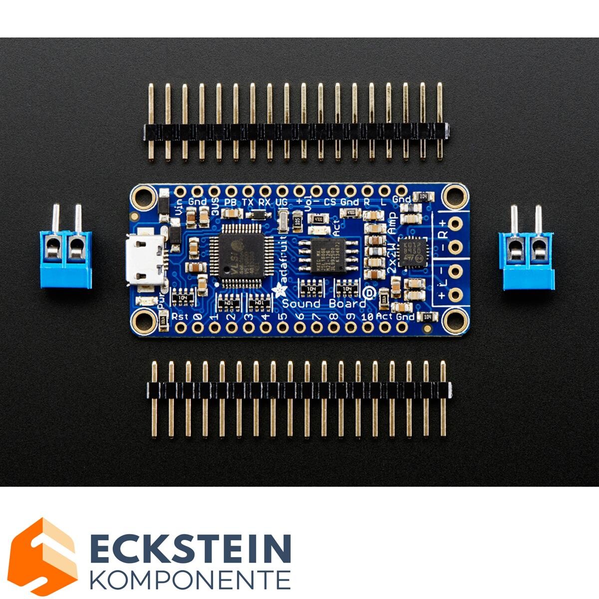 Adafruit Audio FX Sound Board + 2x2W Forstærker - WAV/OGG Trigger - 2MB 2210