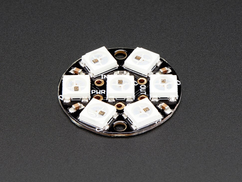 Adafruit NeoPixel Jewel 7x 5050 RGB LED med integrerede drivere 2226