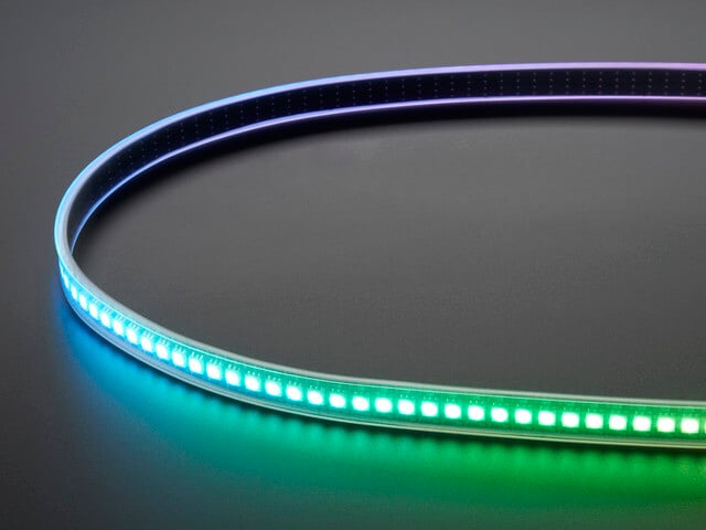 Adafruit DotStar Digital LED Strip Sort 144 LED/m En meter SORT