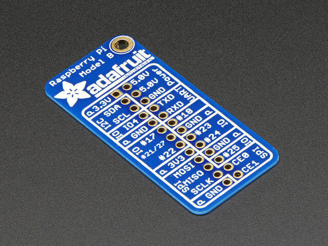 Adafruit GPIO Reference Card for Raspberry Pi Model B 2262