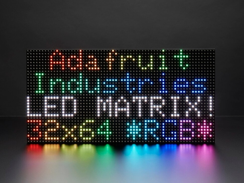 Adafruit 64x32 RGB LED-matrix 6mm pitch til Raspberry Pi, Arduino, Beagle Bone 2276