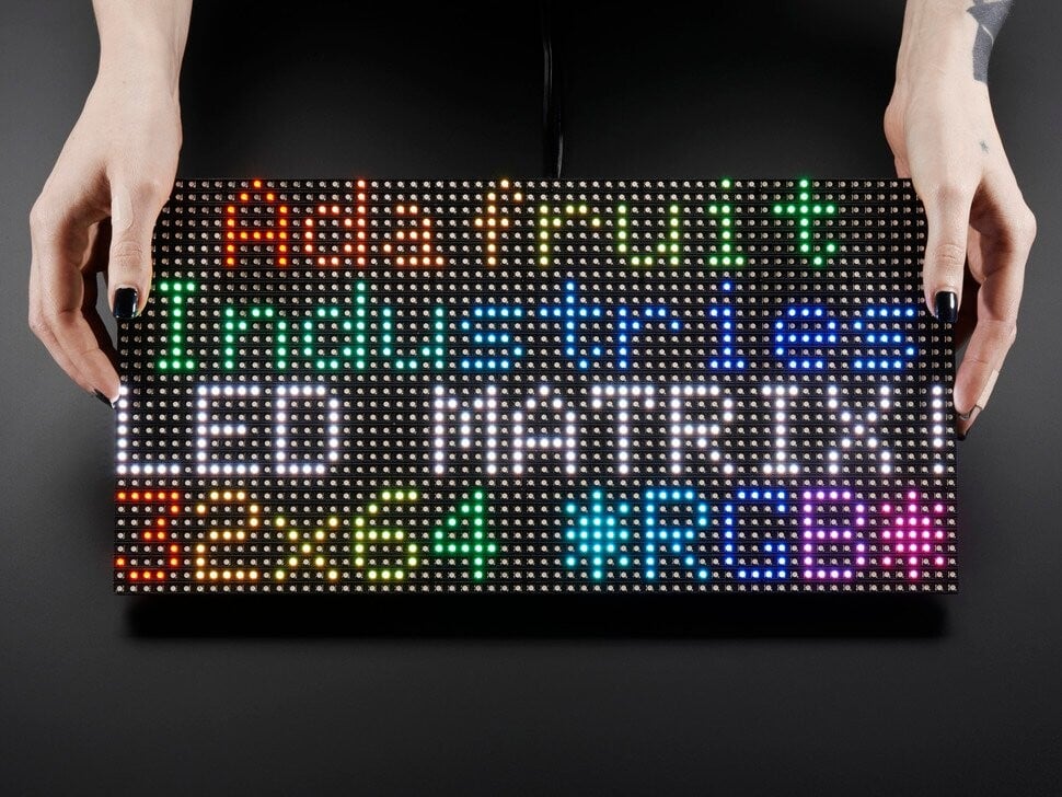 Adafruit 64x32 RGB LED-matrix 6mm pitch til Raspberry Pi, Arduino, Beagle Bone 2276