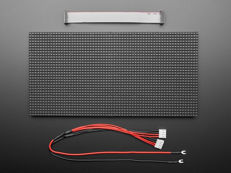 Adafruit 64x32 RGB LED-matrix 5 mm pitch til Raspberry Pi, Arduino, Beagle Bone 2277