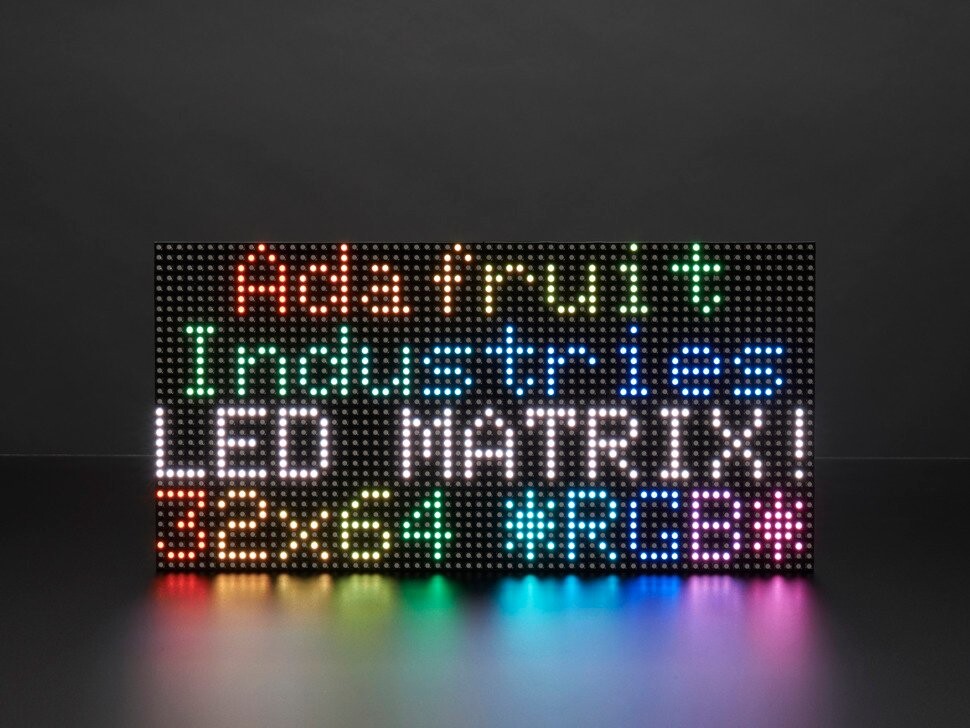 Adafruit 64x32 RGB LED-matrix 5 mm pitch til Raspberry Pi, Arduino, Beagle Bone 2277