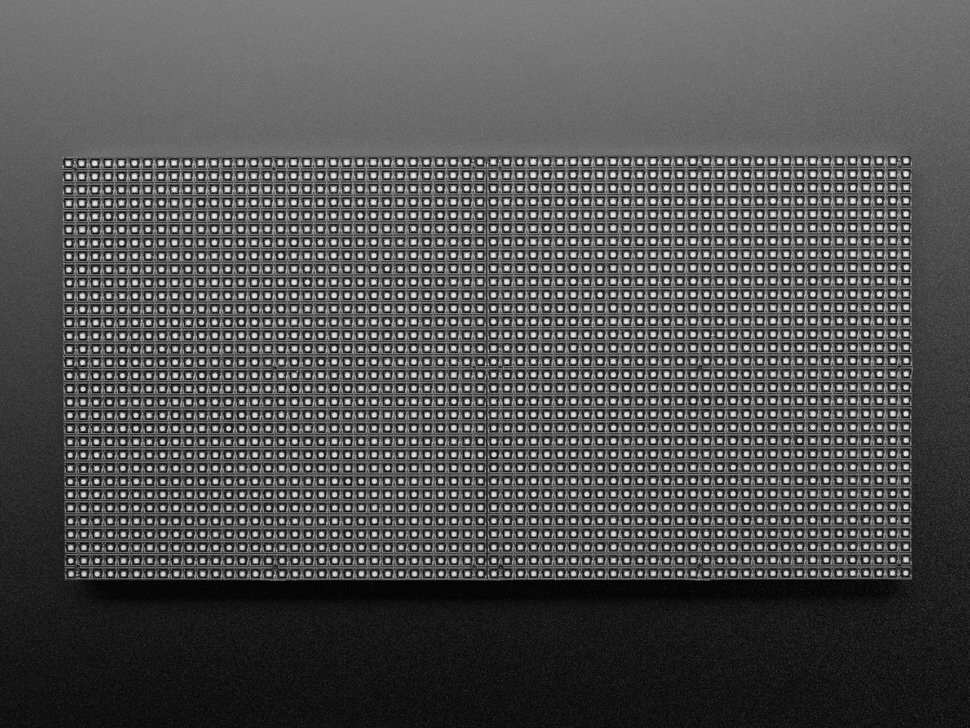 Adafruit 64x32 RGB LED-matrix 4 mm pitch til Raspberry Pi, Arduino Mega 2278