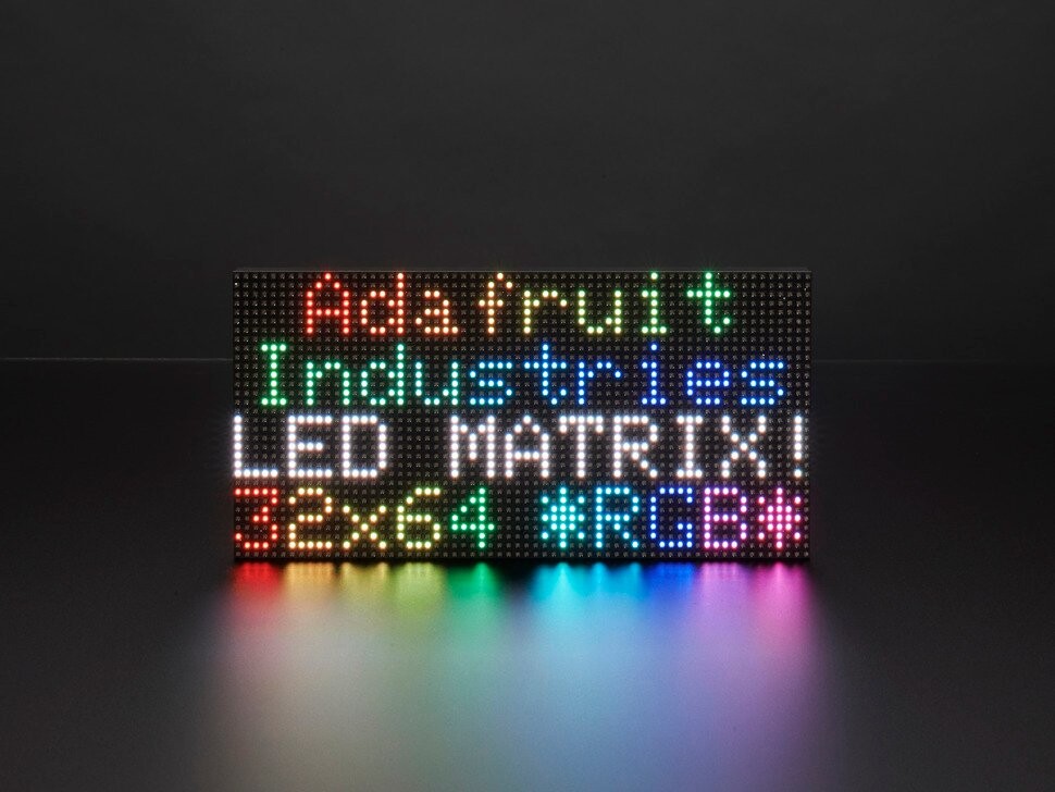 Adafruit 64x32 RGB LED-matrix 3 mm pitch til Raspberry Pi, Arduino, Beagle Bone 2279
