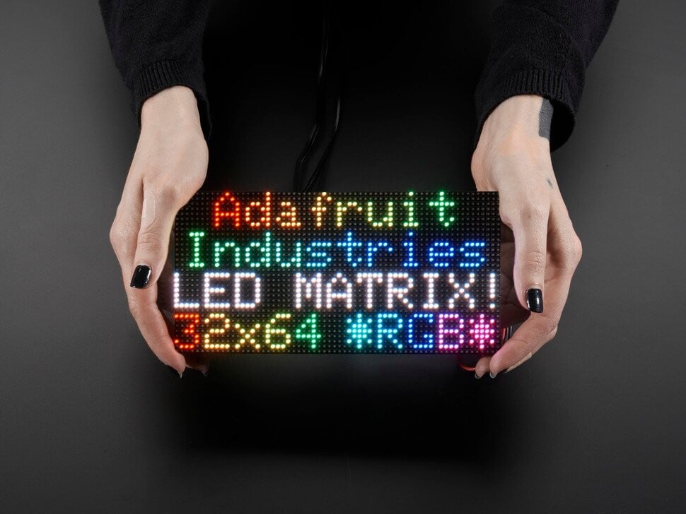 Adafruit 64x32 RGB LED-matrix 3 mm pitch til Raspberry Pi, Arduino, Beagle Bone 2279