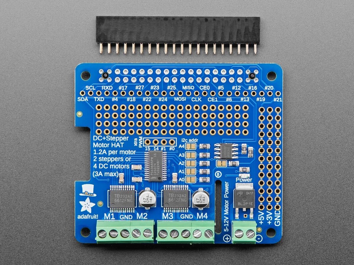 Adafruit DC & Stepper Motor HAT for Raspberry Pi - Mini Kit 2348