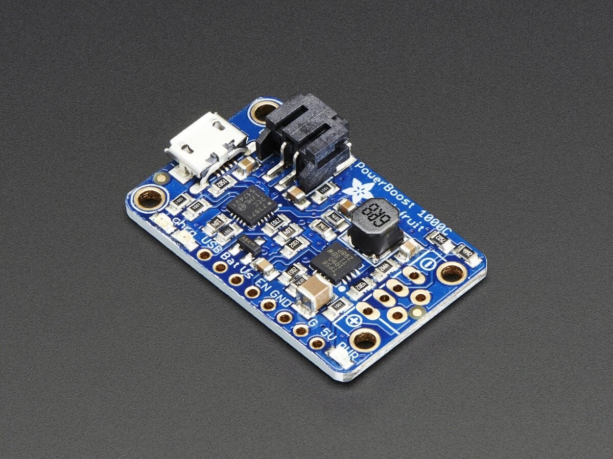 Adafruit PowerBoost 1000 Charger - Genopladelig 5V LiPo USB Boost @ 1A - 1000C 2465