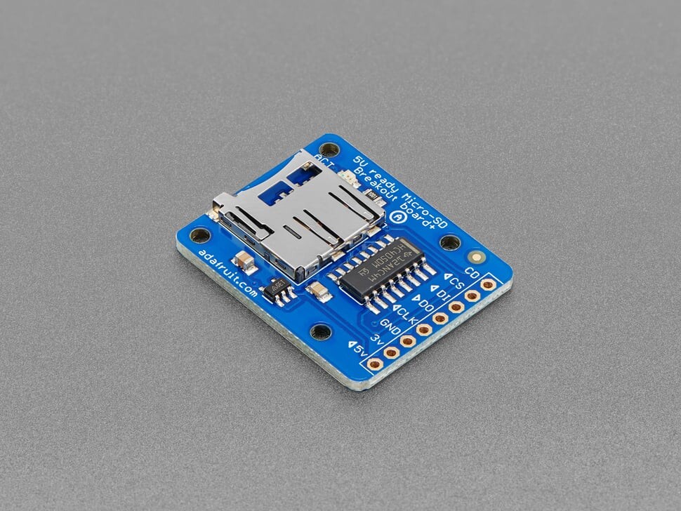 Adafruit MicroSD-kort Breakout Board+ med indbygget 5V til 3V regulator 150mAh 254