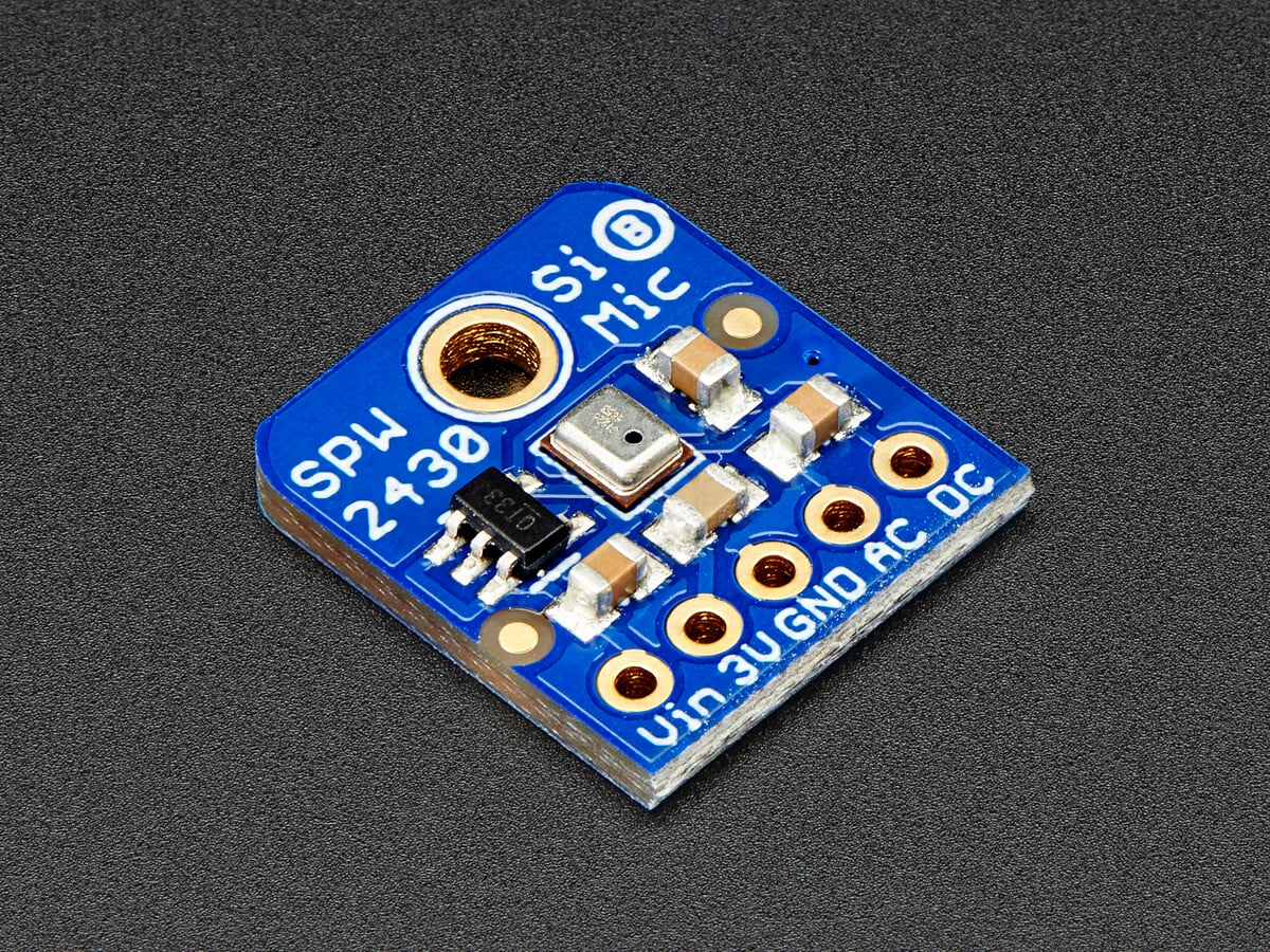 Adafruit Silicon MEMS Mikrofon Breakout - SPW2430, Frekvensområde 100Hz - 10KHz 2716