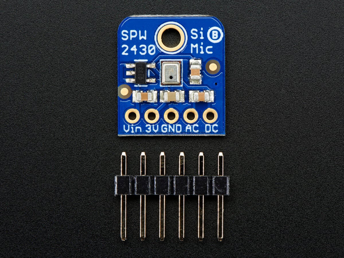 Adafruit Silicon MEMS Mikrofon Breakout - SPW2430, Frekvensområde 100Hz - 10KHz 2716